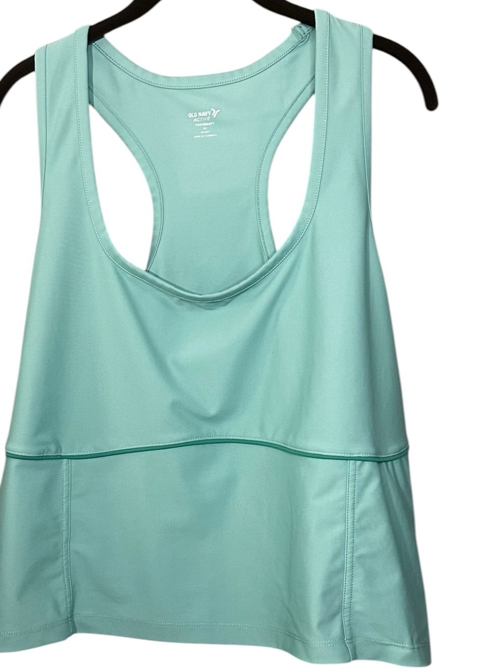 Old Navy Active PowerSoft Go-Dry Athletic Tank Top Sleeveless Racerback Teal 3X